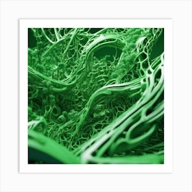 Abstract Green Structure Art Print
