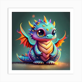 Cute Dragon Art Print