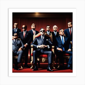 Group Of Men In Suits Art Print