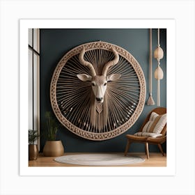 Antelope Head Bohemian Wall Art 1 Art Print
