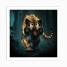 Tiger In The Forest 3 Art Print