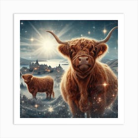 Highland Cows Art Print