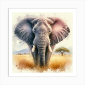 Elephant Painting 7 Art Print