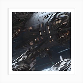 Futuristic Spaceship Art Print