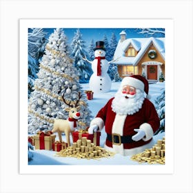 Christmas Santa 5 Art Print