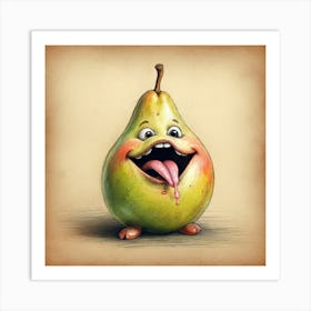 Pear Illustration Art Print