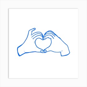 Hands Heart. Art Print