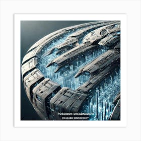 Cascade Sovereignty Scifi Poseidon Dreadnought Hull Art Print