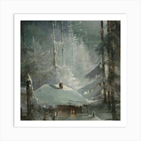 Cabin In The Woods Art Print