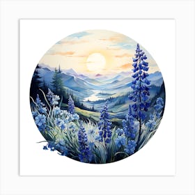 Blue Lupines 2 Art Print