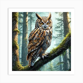 Great Horned Owl 2 Art Print