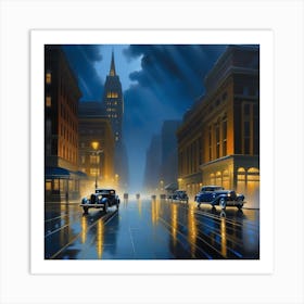 Night In The City Art Print