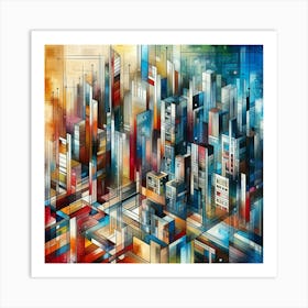 Abstract Cityscape 17 Art Print