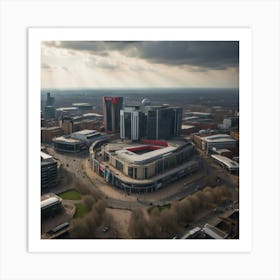 Aerial View Of Birmingham City Centre Art Print