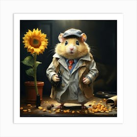 Hamster Detective 1 Art Print