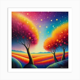 Trees In The Sky Art Print