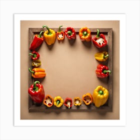 Peppers In A Frame 31 Art Print