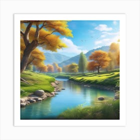 Landscape Wallpaper 8 Art Print