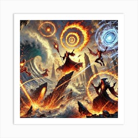 A Dynamic Scene Showcasing The Abilities Of The El Art Print