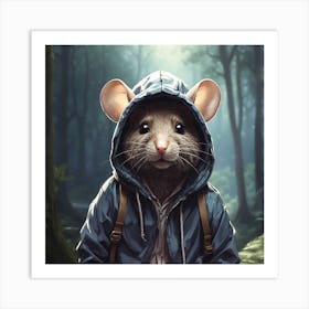 Mouse In The Woods Art Print