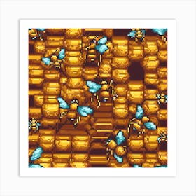 Bees On A Wall Art Print