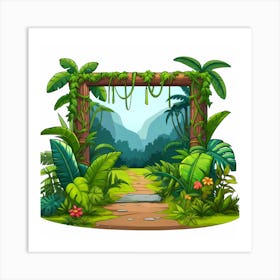 Tropical Scene Art Print