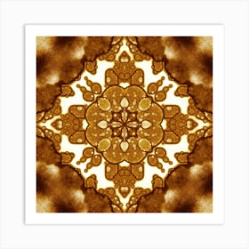 Abstract Coffee Mandala 2 Art Print