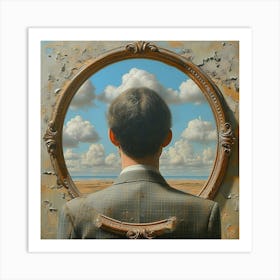 Man In A Mirror Art Print