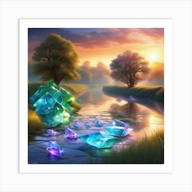 Crystals In The River Art Print