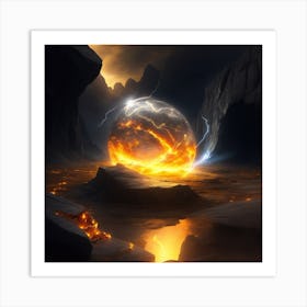 Sphere Of Fire Art Print