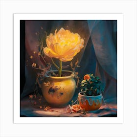 Peony In A Pot Art Print