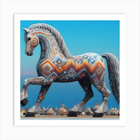 Afghan Horse Art Print