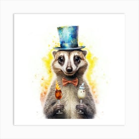 Ice Cream Raccoon Art Print