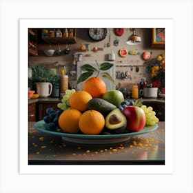 Bountiful Harvest In The Heart Of The Kitchen Art Print