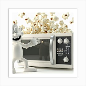 Popcorn In The Microwave Art Print