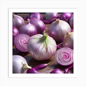 Purple Onions Art Print