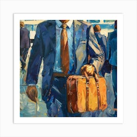 Businessman With Briefcase Art Print