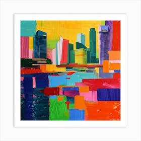 Abstract Travel Collection Singapore 4 Art Print