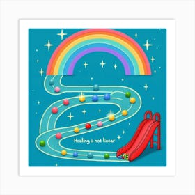 Rainbow Slide Art Print