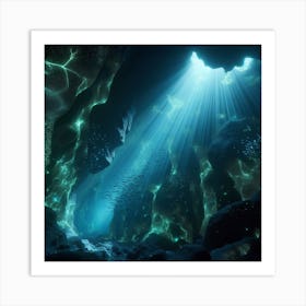 Underwater cave 4 Art Print