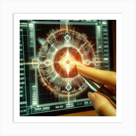 Futuristic Computer Screen 1 Art Print