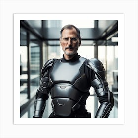 Steve Jobs In Armor 2 Art Print