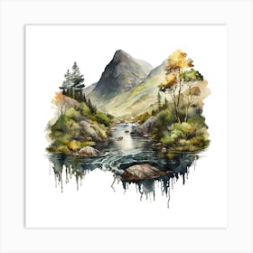 Scottish Mountains Art Print