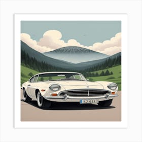 White Car 4 Art Print