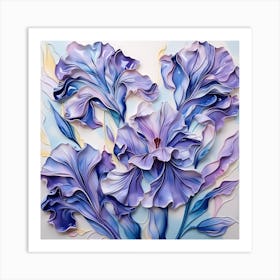 Blue Iris 10 Art Print