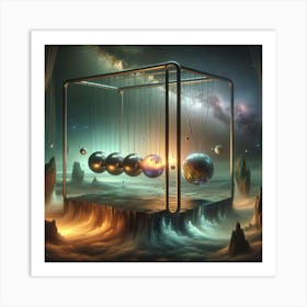 Newton's cradle Art Print