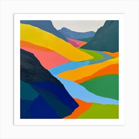 Colourful Abstract Snowdonia National Park Wales 6 Art Print