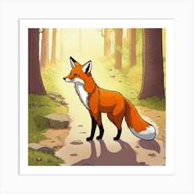 Fox Walking Away (1) Art Print