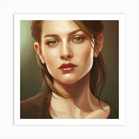 Portrait Of A Young Woman Art Print