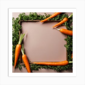 Carrots In A Frame 4 Art Print